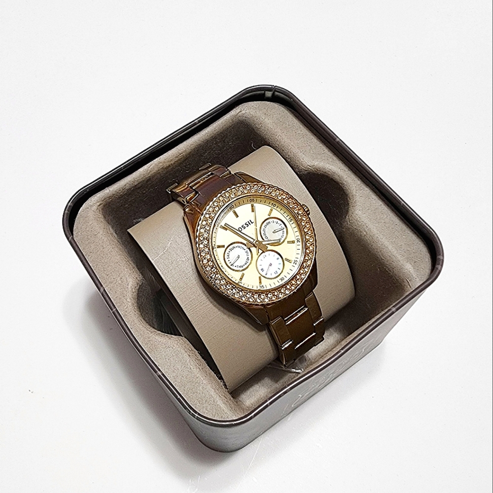 Gold Riley Watch by Fossil